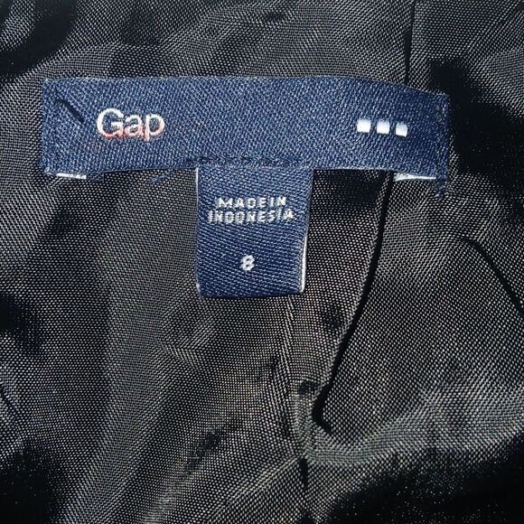 Gap Factory black silver metallic mini skirt Sz 8 EUC - Picture 5 of 5